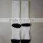 white blank polyester socks for sublimation with black heel and toe