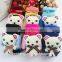 Winter baby children acrylic gloves boys and girls knitted warm cute hanging neck cartoon bear baby gloves