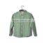 boys green grey long sleeve checked shirts with brand logo and print