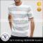 Popular New Custom Stripes T-shirt White/Blue With Front Pocket