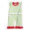 Hot Sale Organic Cotton Baby Clothes Infant Romper Baby Stripe Toddler Ruffle Romper