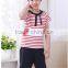 Custom Cotton and Polyester Blend Simple Pattern OEM Design Strip Kids Sport School Uniforms Wholesale