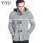Latest Designs Man fleece lined wool top cable knit cardigan sweater with hooded