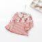 Wholesale lovely cotton children girl stripe t-shirt casual children wear