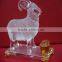 Personalized Etched Crystal Zodiac Sheep for New Year Decoration