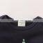 High quality stripe sleeve embroidered kids tshirts