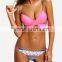 Personal Custom Print Sexy Mature Swimwear Bandage Wrapped Strappy Bikini