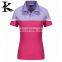 Custom plus size clothing multicolor polo shirt for women
