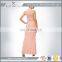 Wholesale Gament Factory New Style Fashions Office Ladies Sleeveless Embellished Glitter Lace Side-Slit Gown