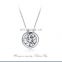 Ladies Round Diamond 925 Mexican Silver Necklace