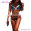 Wholesale 3 Colors Fashion Blue Beach Set Sequins Tie Bikini Swimwear