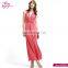 Pink Sleeveless Clothing Plus Size Printed Evening Dresses For Women