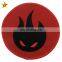 2017 hot new products Hot embroidery patch with hard PVC back