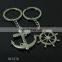 Wedding Gifts Silvery Heart Shape Pendant Handcuffs Key Chains