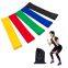 colorful 5pcs 100% natural latex resistance bands for home gym workout