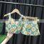 2020 summer new girl Korean style suit full version printed suspender top and western style short skirt two-piece suit