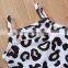 Baby leopard swimwear headband Sets Newborn Toddler Girl Sleeveless Tops bathing suit swimsuit  for 0-4T