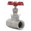 Bundor Stainless Steel Thread connection end hand wheel globe valve