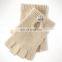 Winter Fingerless Gloves Wool Plain Snow