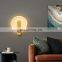American Single Metal Wall Lamp Creative Golden Metal Round Wall Lamp