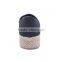 Straw interlayer woman applied slip on cheap canvas flat shoes