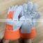 HY Superior Synthetic Safety Leather Gloves Leather Fitters Anti Shock Welding Gloves Orange