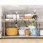 Hot sale 2 tier kitchen sink storage removable extendable fold space saving under sink organizer Amazon hot under sink storage