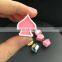 EPDM Seal ABS plastic peach heart car tire valve stem caps
