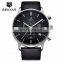 BENYAR 2720K in Stock Item Strap Wrist Watches Luxury Business Brand Date 3 Eyes Chronograph Leather 2019 Men's Alloy Analog