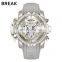 BREAK 5601 Men'S Fashion Casual Silicone Quartz Auto Date Luminous Pointer Watch