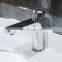 Deck mounted basin mixer taps SUS304 single handle black bathroom faucet