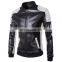 Fashion Men black & White Lamb Leather Jacket/men leather jackets/Pakistan leather jackets