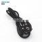 China manufacturing professional 3 pin extension cord with European plug , EU power cord ac power cable for PC