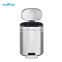 Oval Shape Pedal Bin ODM Stainless Steel Trash Can With Soft-Close Lid