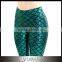 Emerald Green Dragon Scale High Waist Mermaid Leggings