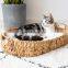 Hot Sale Simple Organic Oval Hyacinth Cat Nest With Handles and Cushion Pet Bed Pet Supplies Wholesale Made in Vietnam