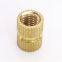 Custom Brass Knurled Threaded Insert Nut
