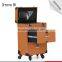 Manufacturer OEM trolley makeup artist case with functional wheels rolling and mirror