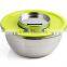 26cm Stainless steel salad bowl with Graters