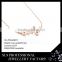 Hot selling rose gold neckalce with 7 piece big stones fahion ladies index necklace