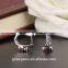 1.5CT Genuine Tourmaline Earring Clip on Earrings 925 Silver 2 tone Rhodium Plating