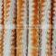 100% polyester double color yellow stripe plush fabric