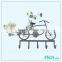 Abstract wrought iron broom metal wall art decoration