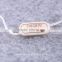 fashion garment brand tags with string /hang tag plastic string