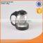 hot selling 1200ml clear borosilicate glass tea pot with plastic lid handle and strainer