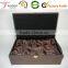 Good quality luxurious leather wine box rustic 2 bottle wine boxes