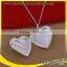 plated silver copper heart necklaces with pendant doll