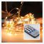 300 Warm White Starry LED Copper Wire Plug-in String Lights with Timer