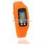 2016 multi-functional waterproof silicone sports pedometer bracelets pedometer calories watch wrist watch pedometer for kids