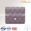 Women PU leather grid design mini wallet in europe style